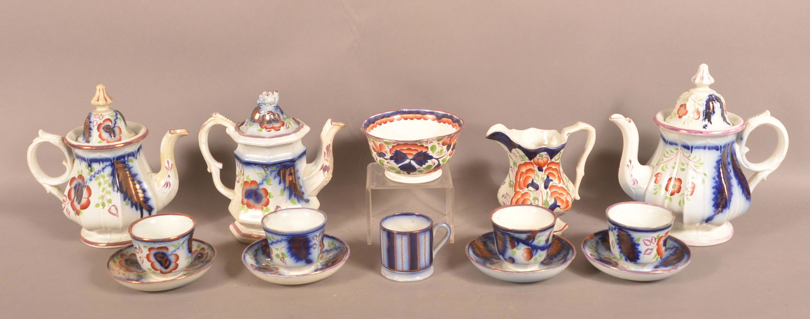Lot of Antique Gaudy Ironstone China. (1 of 3)
