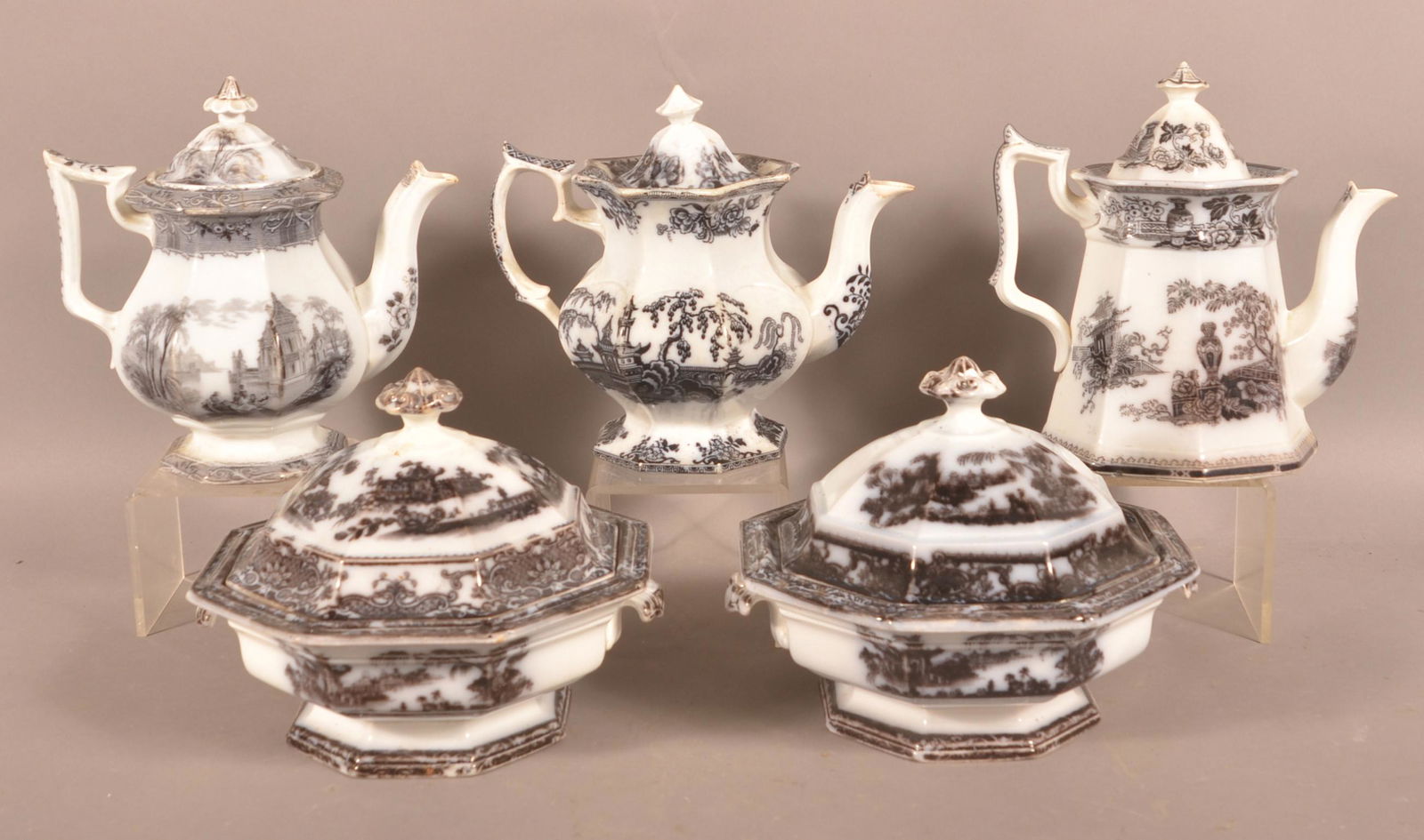 Lot of Mulberry Transfer Ironstone China. (1 of 3)