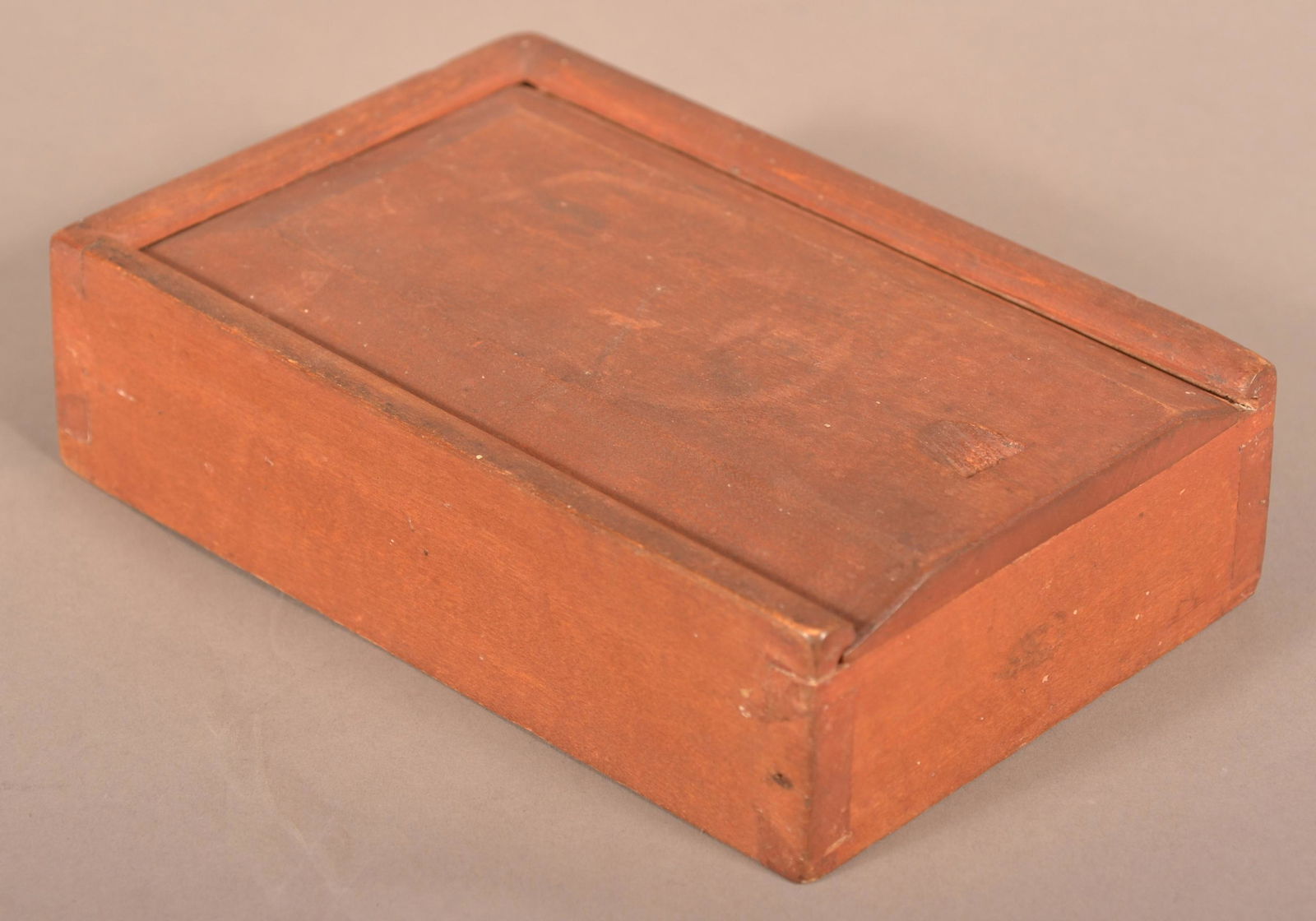 Pennsylvania 19th Century Cherry Slide-Lid Spice Box. (1 of 5)