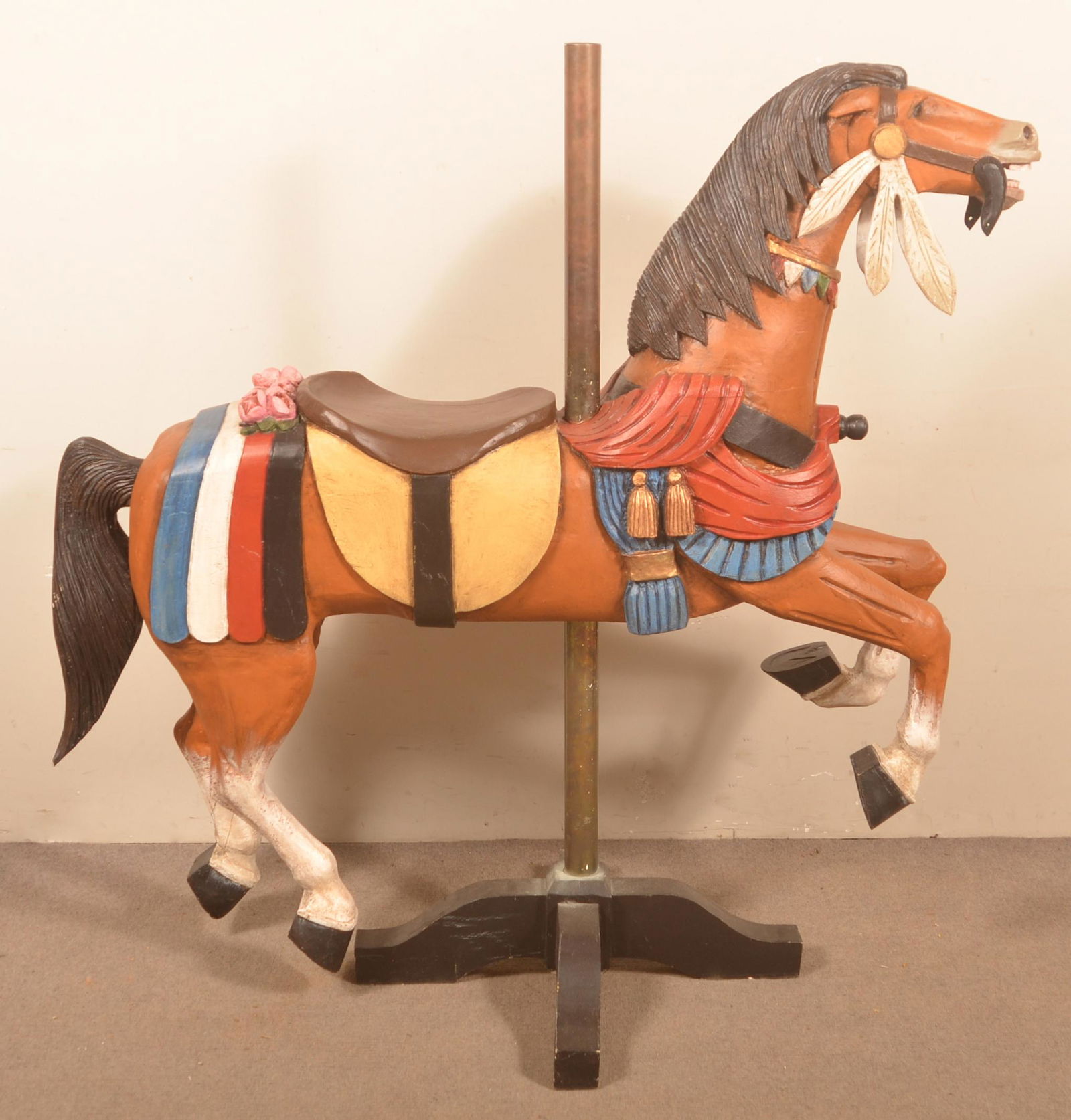 Vintage Painted Wood Carousel Horse. (1 of 3)