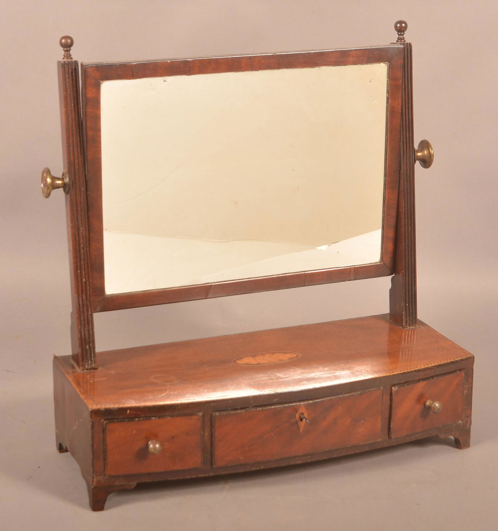 Hepplewhite Inlaid Mahogany Shaving Stand. (1 of 4)