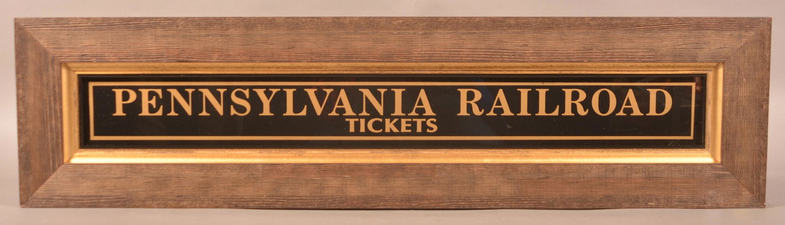 Reverse Painted Glass PA Railroad Tickets Sign (1 of 2)