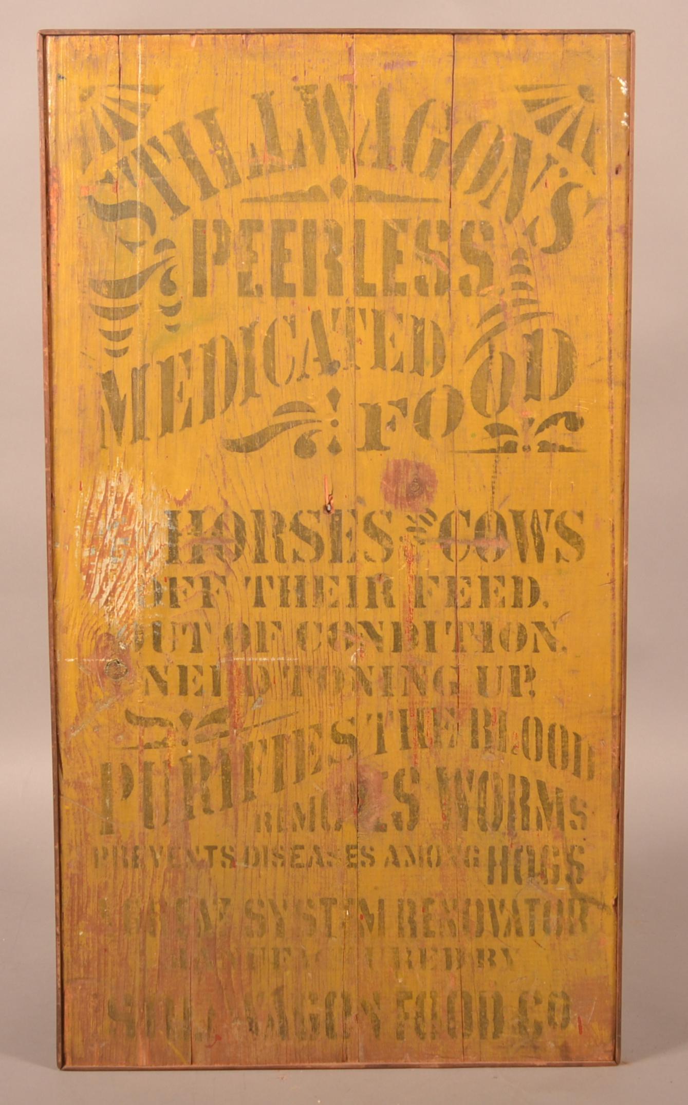 Antique Painted Wood Single-Sided Trade Sign. (1 of 5)