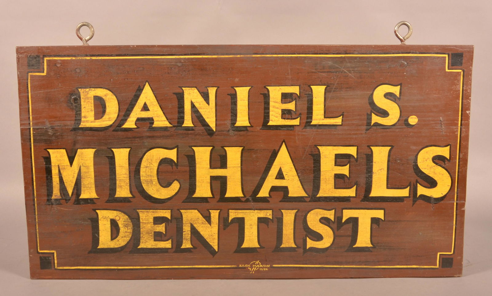 Vintage Double-Sided Painted Wood Trade Sign. (1 of 4)