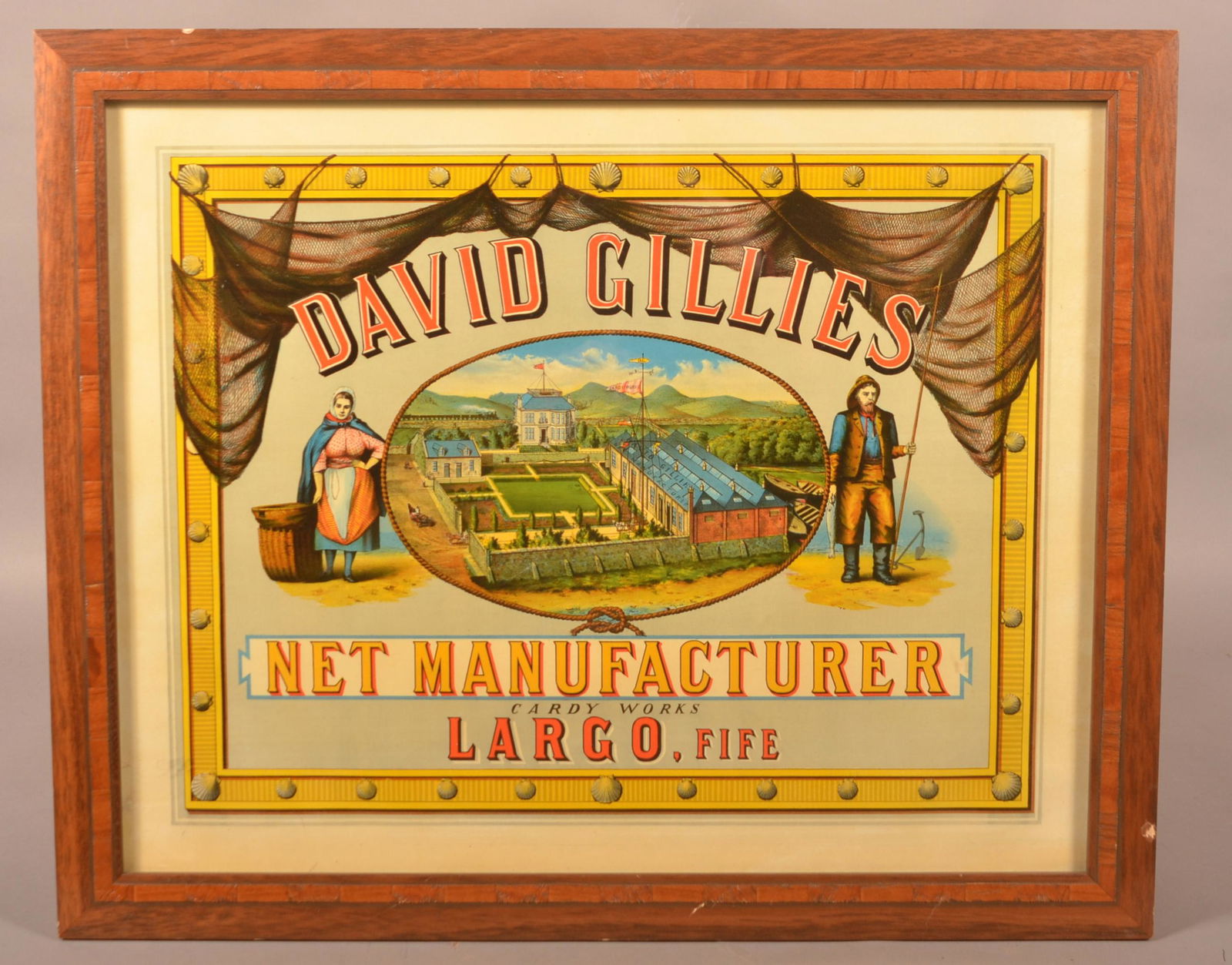 David Gillies Net Manufacturer Color Broadside. (1 of 3)