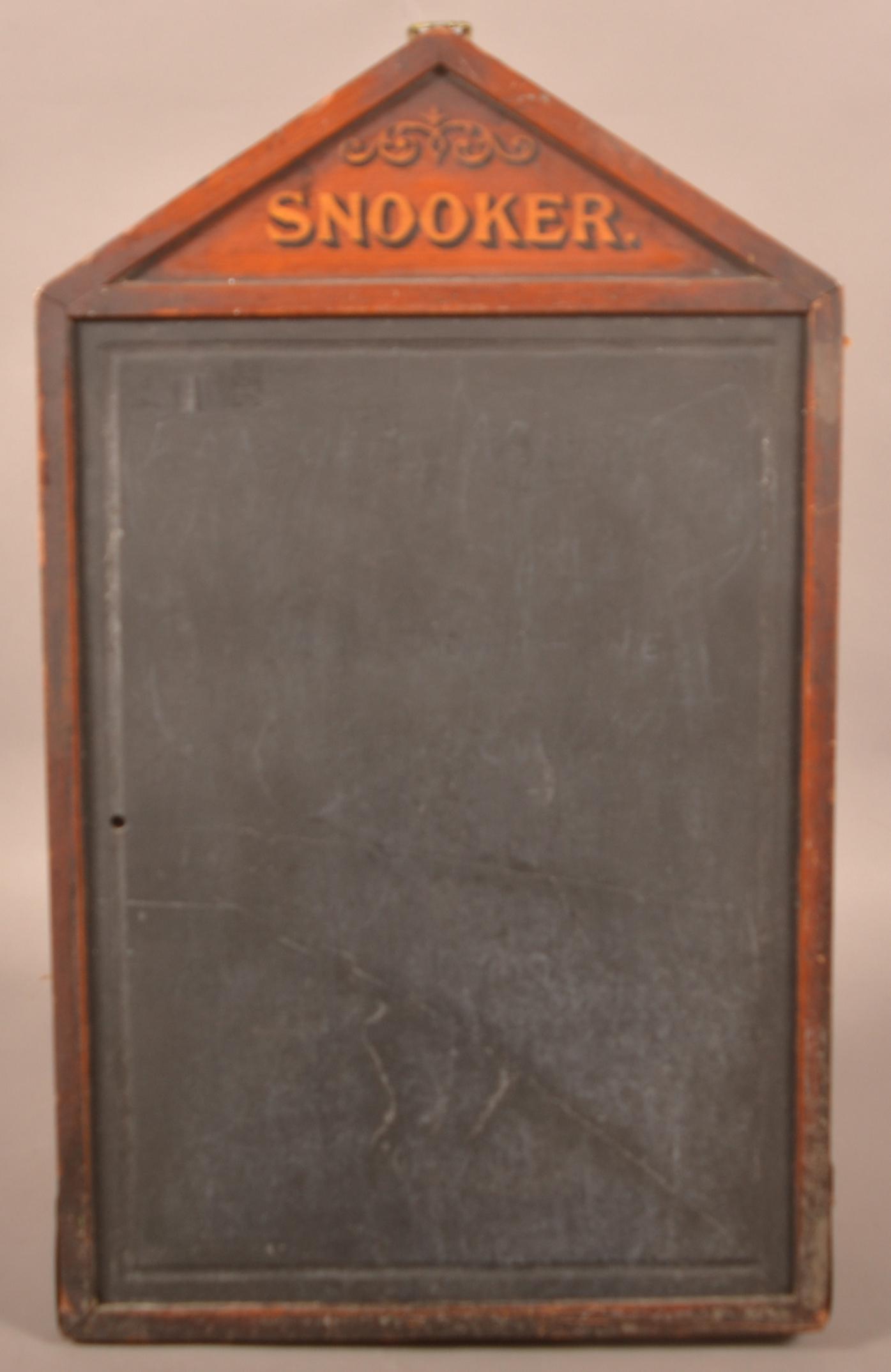 Heavy Slate Wood Frame "Snooker" Score Board. (1 of 4)