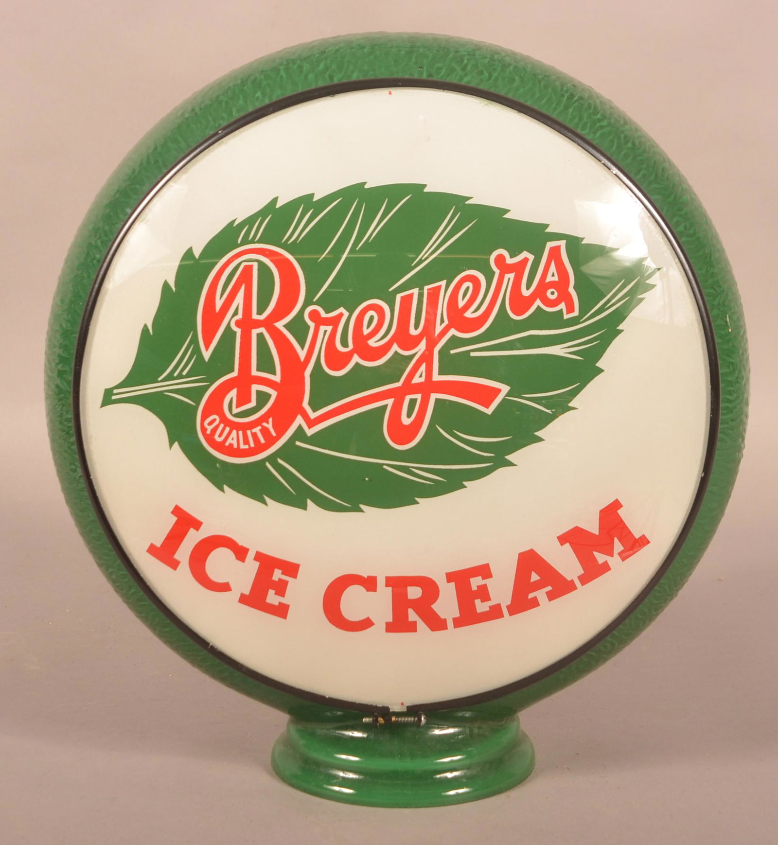 Breyers Ice Cream Glass Advertising Globe. (1 of 3)