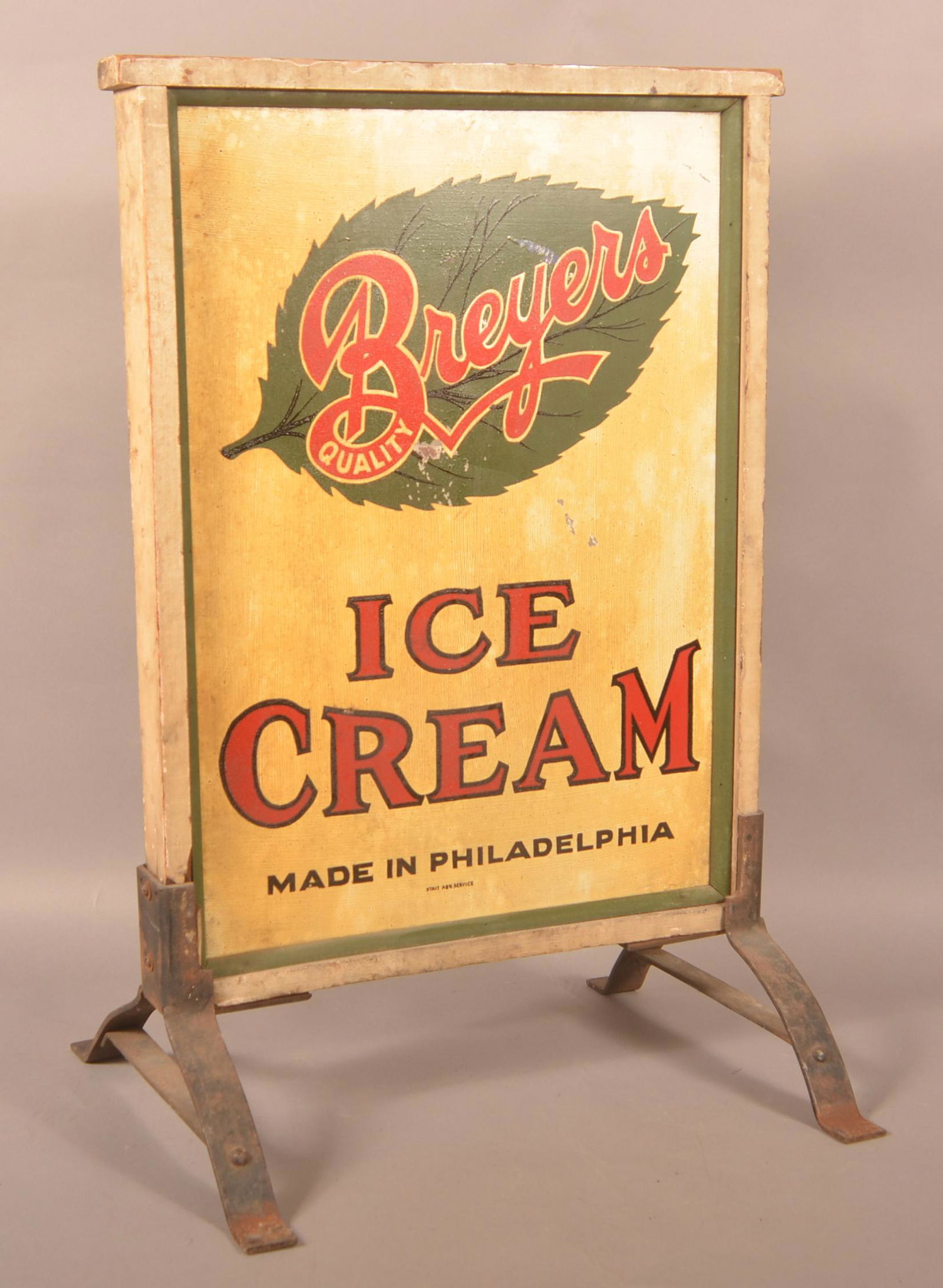 Vintage Breyers Ice Cream Stand-up Store Sign. (1 of 2)
