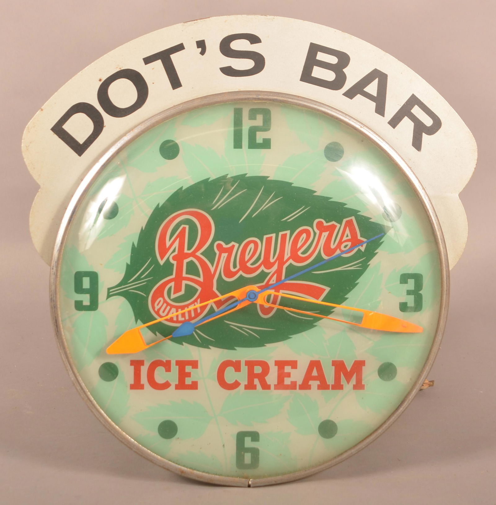 "Breyers Ice Cream" Advertising Electric Wall Clock. (1 of 3)