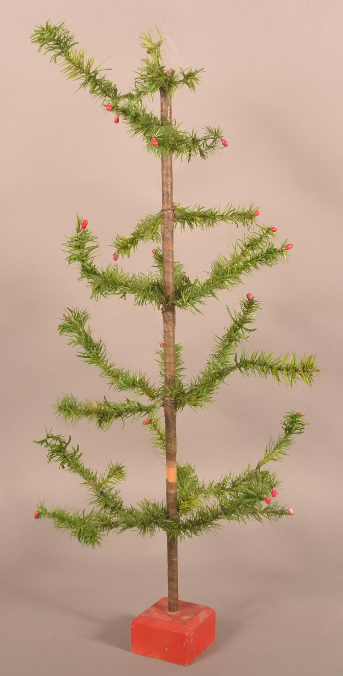 Antique/Vintage German Feather Christmas Tree. (1 of 2)