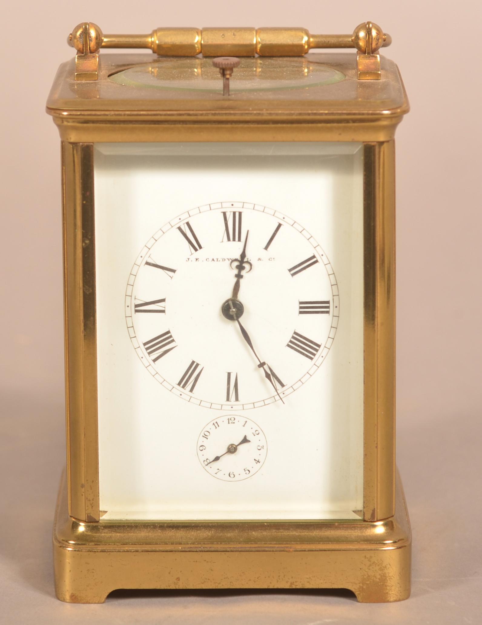 Antique French Brass Repeating Carriage Clock. (1 of 7)