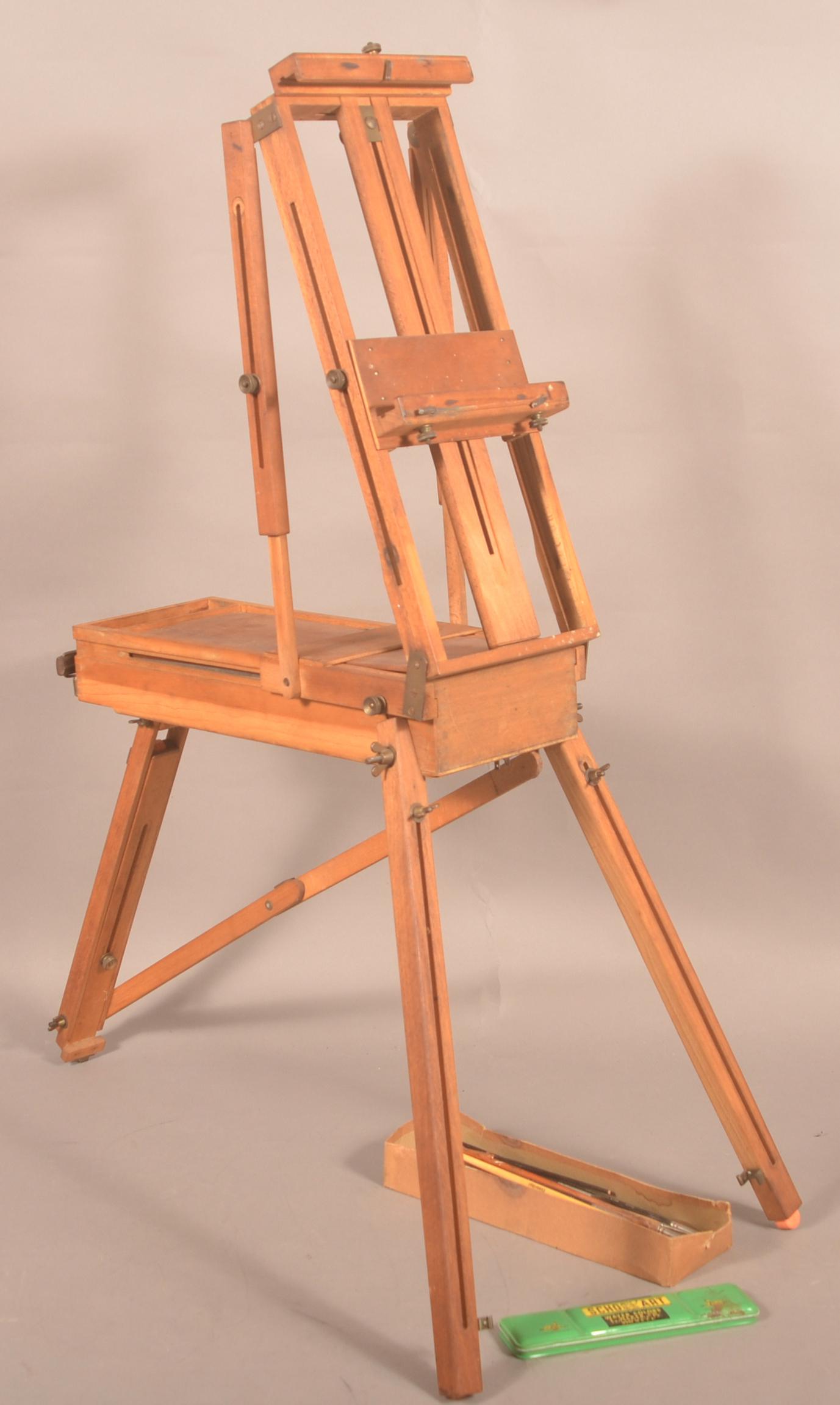 Early 20th C. Jullian Design French Portable Box Easel. (1 of 2)