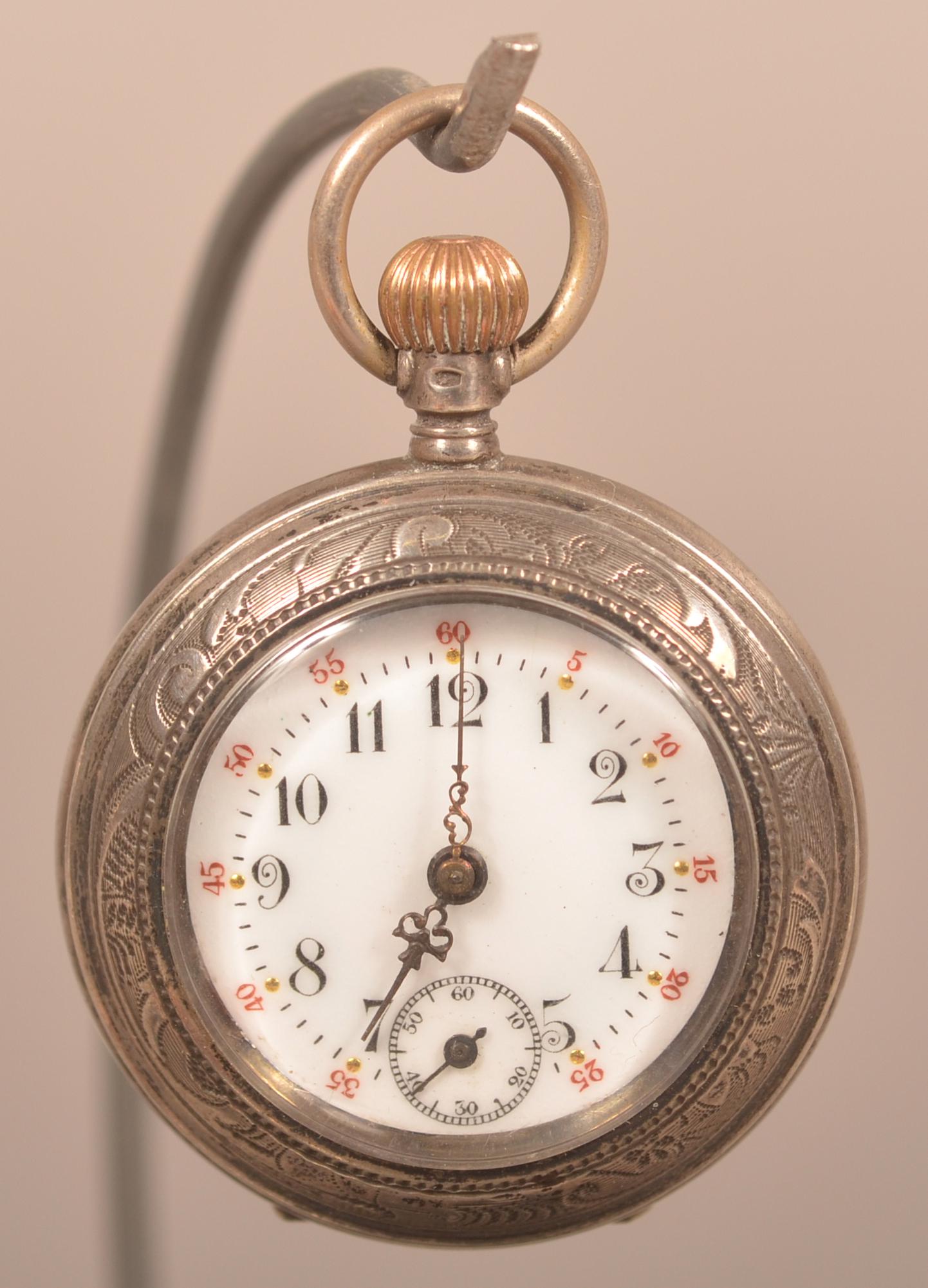 Antique Swiss Silver Ladies Pocket Watch. (1 of 5)