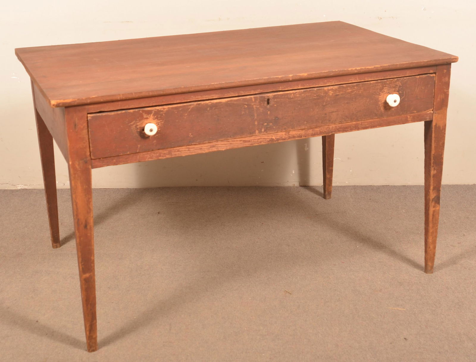 PA Country Hepplewhite Softwood Work Table. (1 of 3)