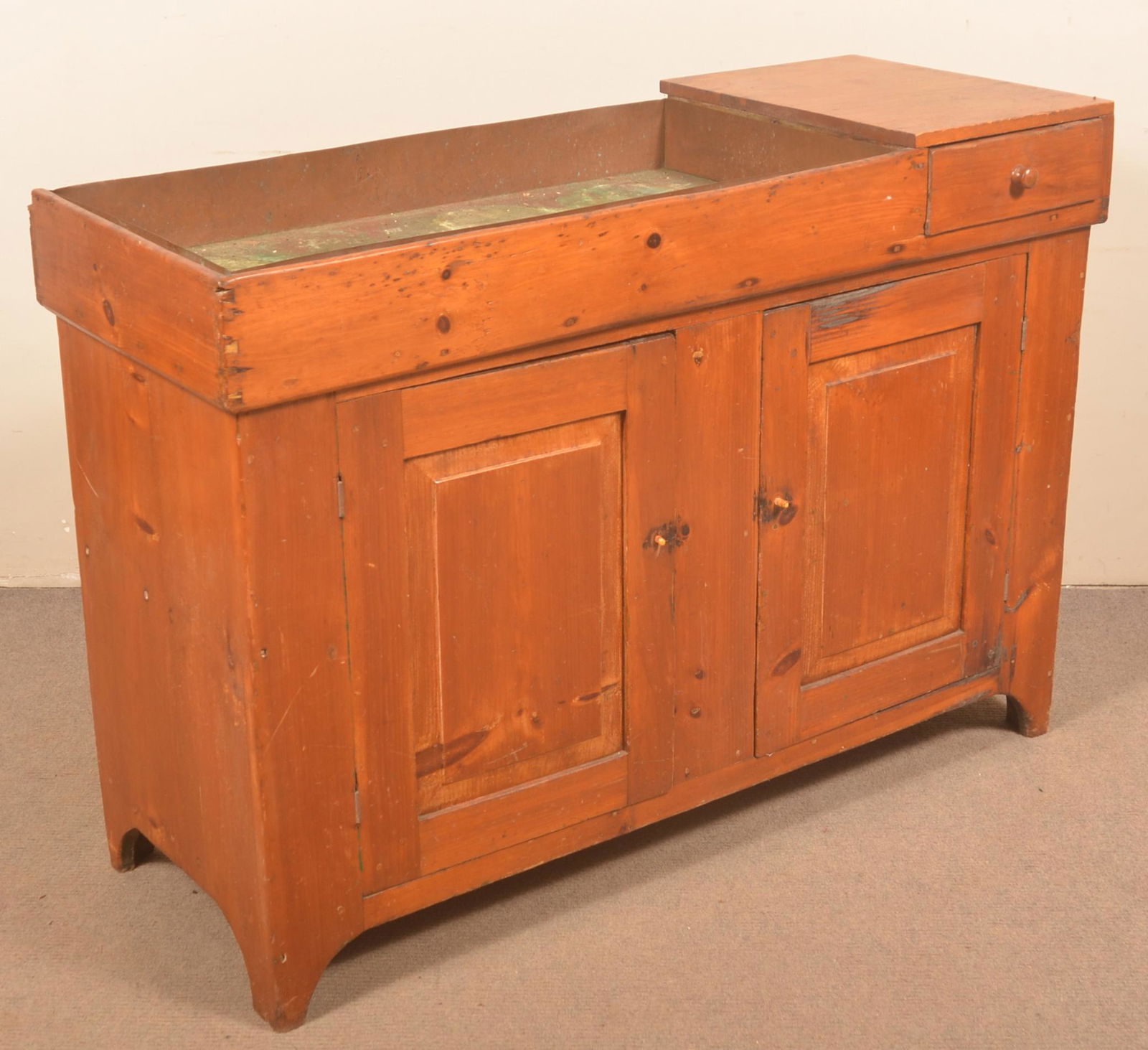 PA 19th Century Pine Drysink. (1 of 6)