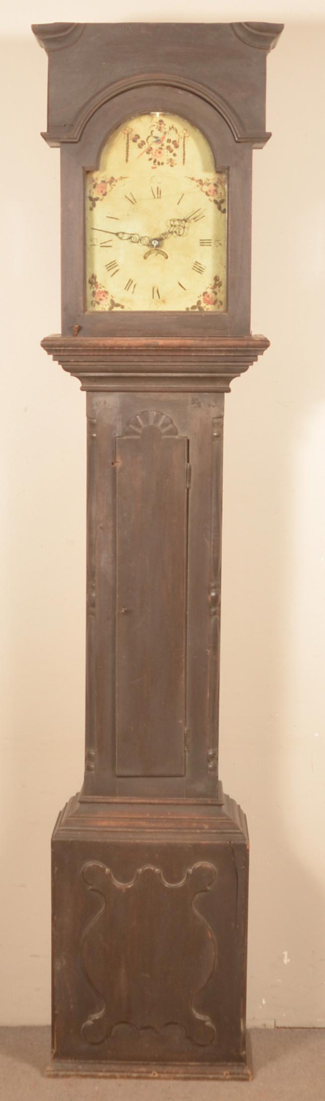 American Chippendale Walnut Tall Case Clock. (1 of 9)