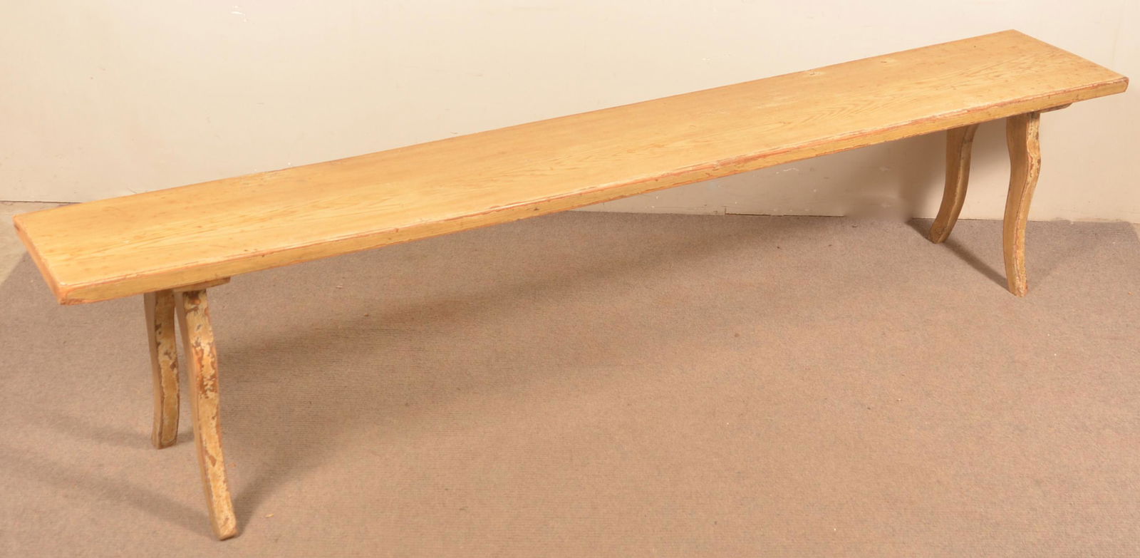 Antique Grain Paint-Decorated Softwood Bench. (1 of 3)