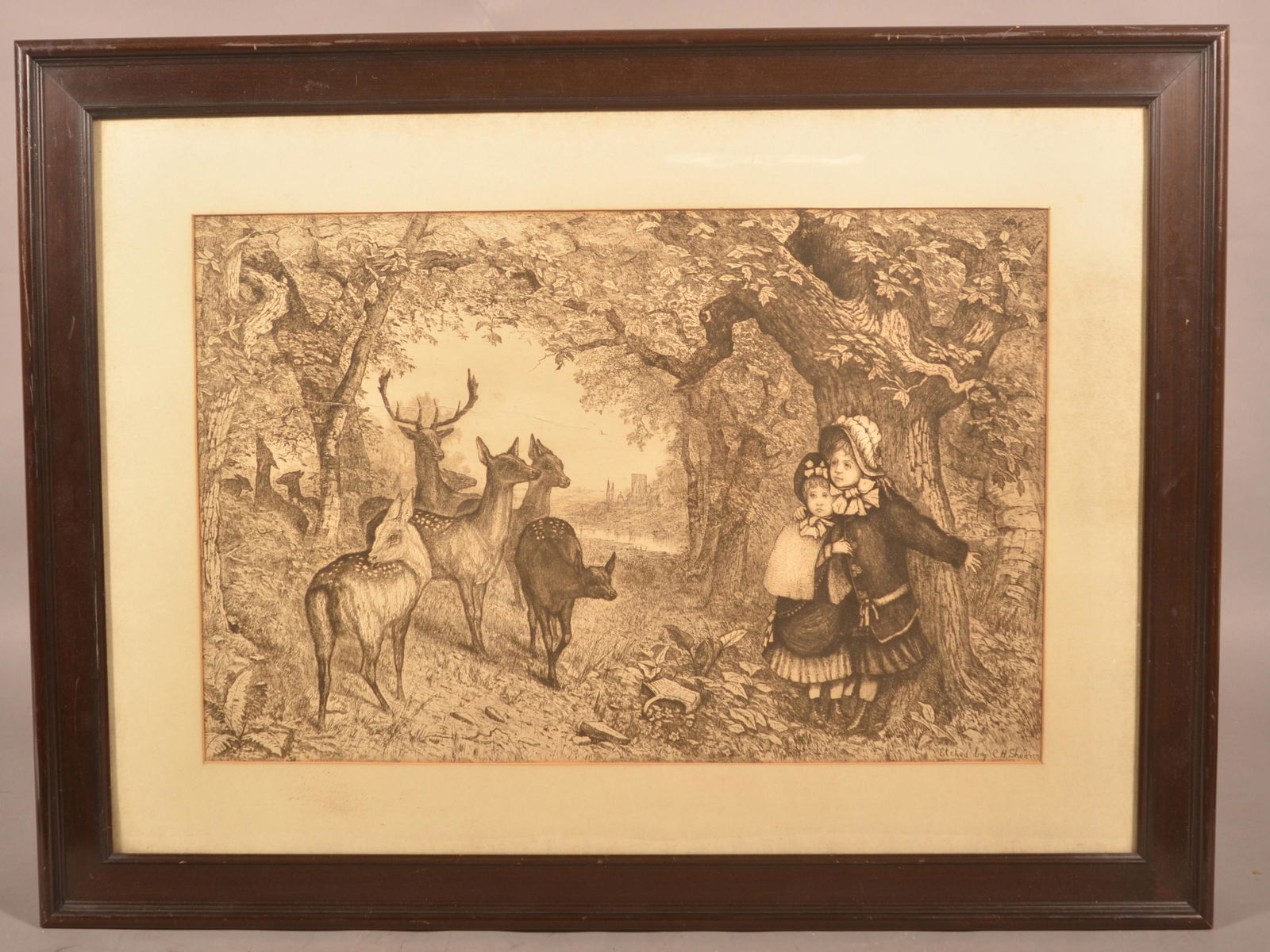 Christopher H. Shearer Woodland Etching. (1 of 4)