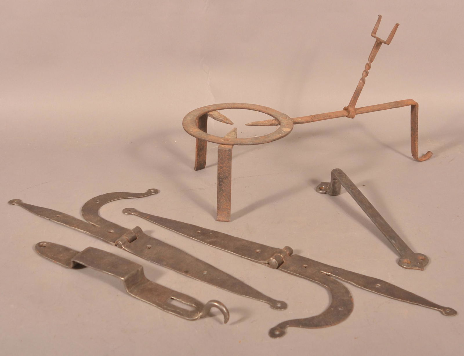 Lot of 19th Century Wrought Iron Items. (1 of 2)