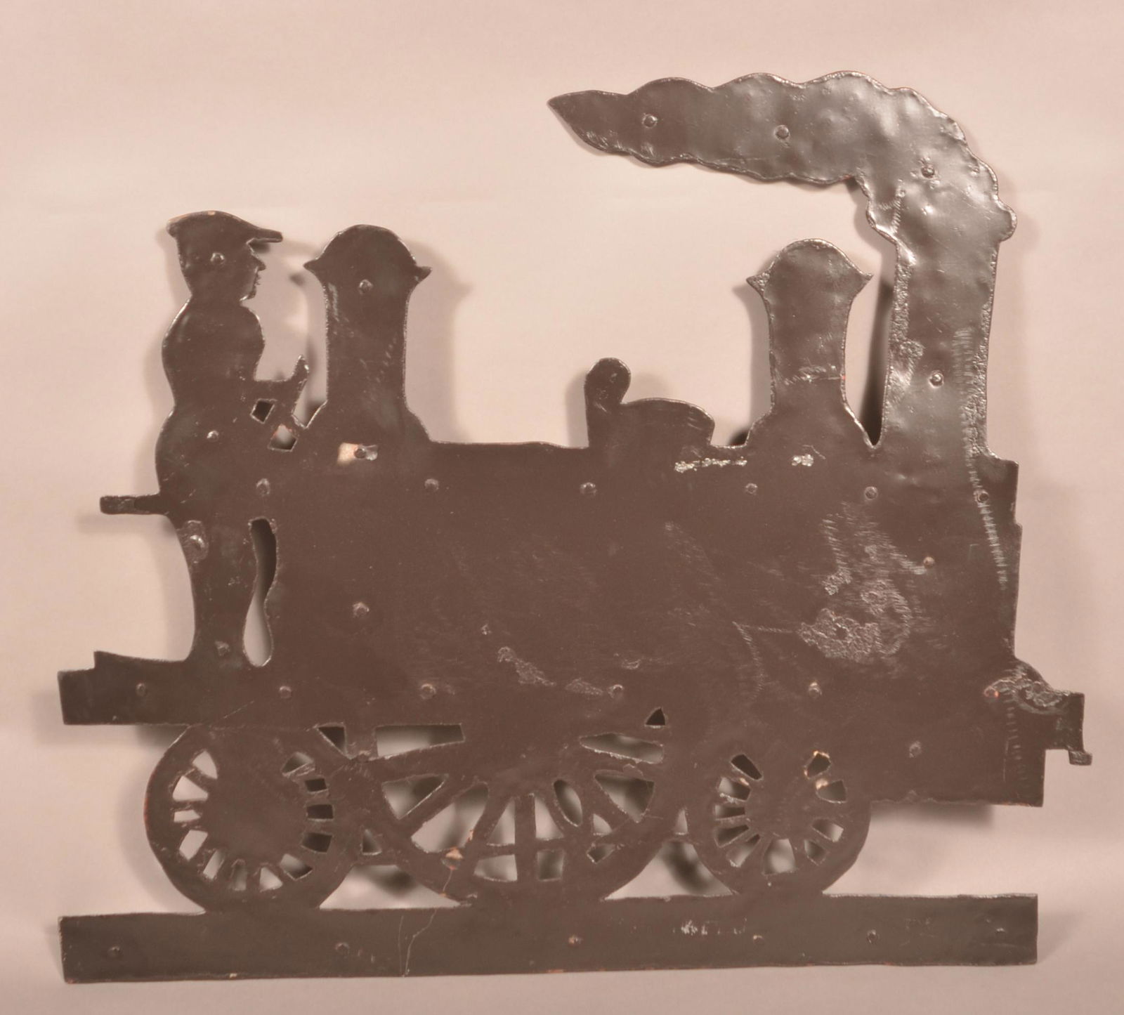 Antique Sheet Iron Steam Engine Weathervane. (1 of 2)