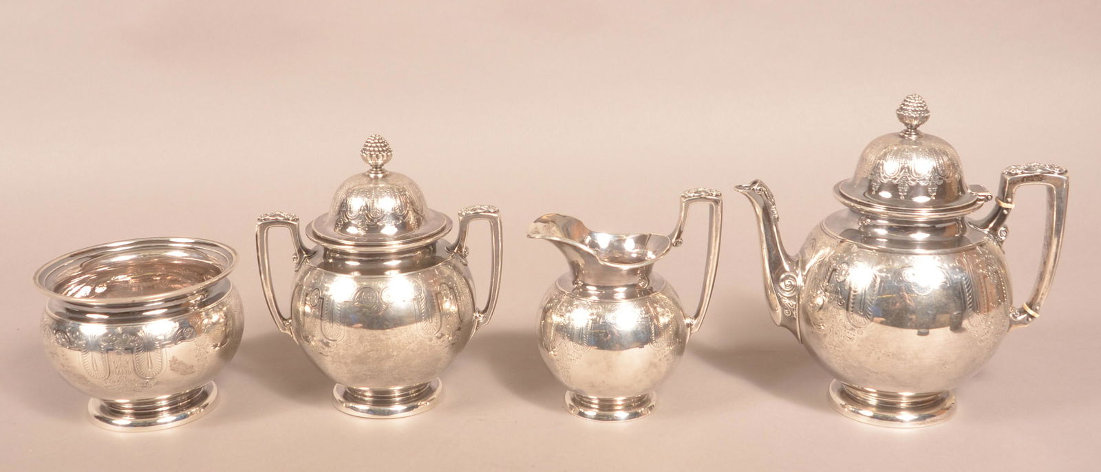 Tiffany & Co. 4-Piece Sterling Silver Tea Service. (1 of 6)