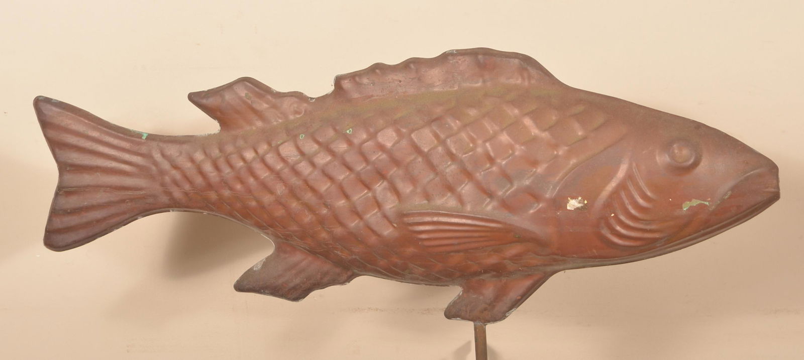 Vintage Dimensional Copper Fish Weathervane. (1 of 4)