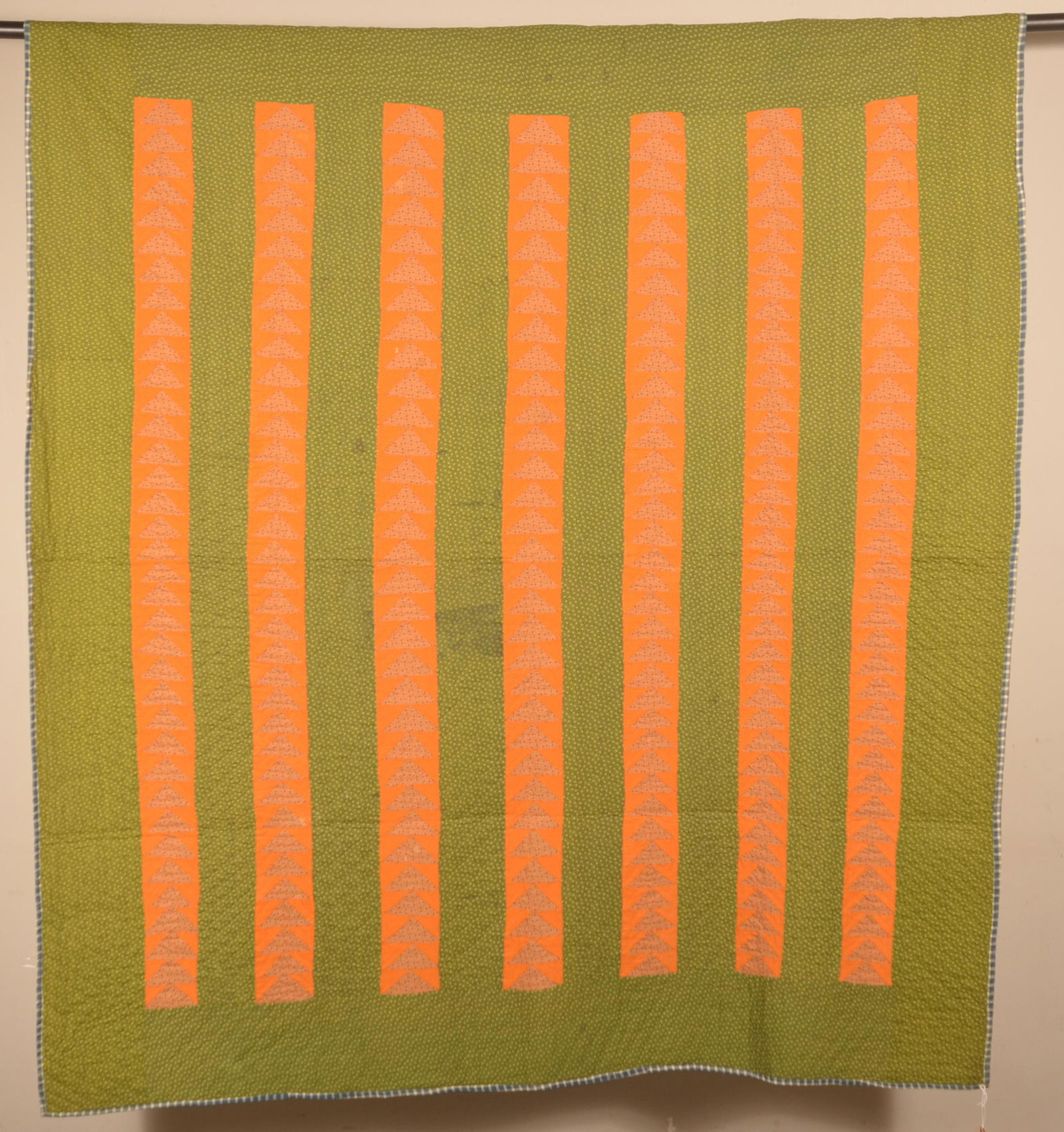 Antique Flying Geese Pattern Patchwork Quilt. (1 of 5)