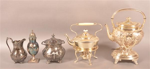 Misc. Antique Silver-Plate Hollowware. (1 of 5)