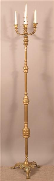 Victorian Style Brass Floor Chandelier. (1 of 4)