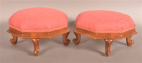 Pair of Victorian Octagonal Foot Stools. (1 of 2)