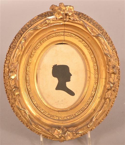 19th Century Silhouette of Young Lady. (1 of 3)