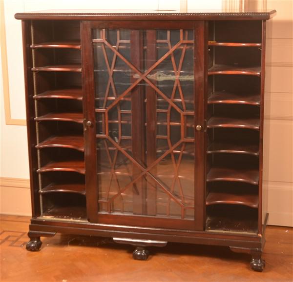 Chippendale Style Sliding-Door Music Cabinet. (1 of 4)