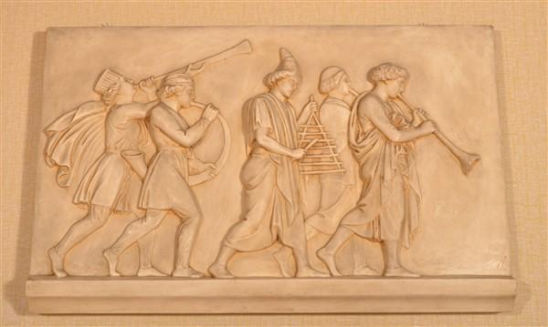 Vintage Plaster of Paris Musical Figural Wall Plaque. (1 of 1)