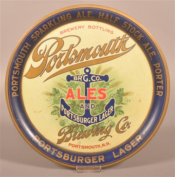 Portsmouth Sparkling Ale Tin Litho Advertising Tray. (1 of 5)