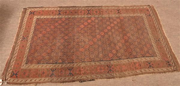 Small Antique Geometric Pattern Oriental Area Rug. (1 of 6)