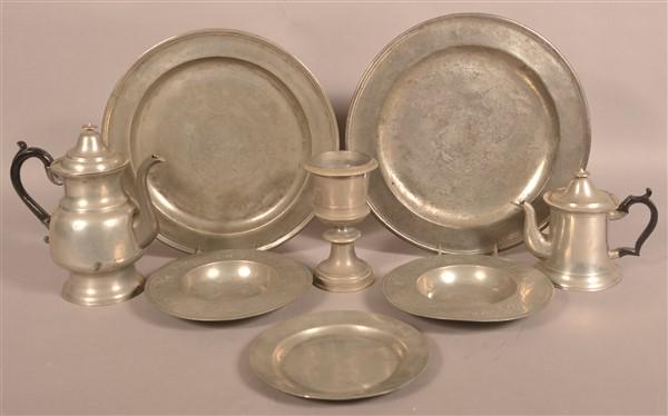 Eight Various Pieces of 18th/19th Century Pewter. (1 of 5)