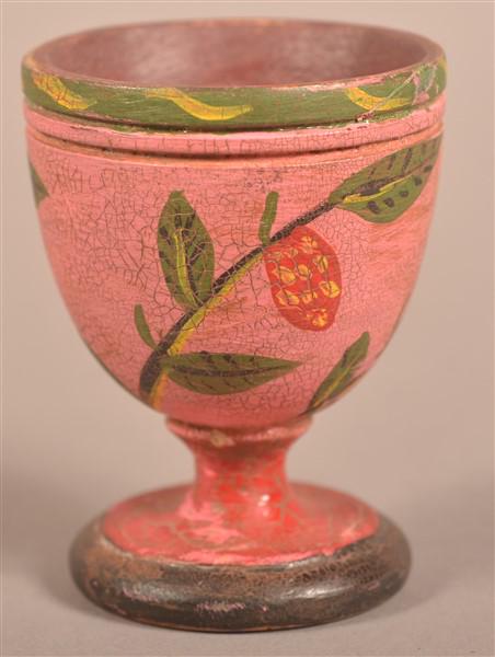 Lehn Type Turned and Painted Footed Master Salt. (1 of 5)