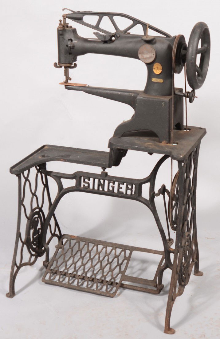 315 Singer Leather Treadle Type Sewing Machine. An ove Mar 24, 2012