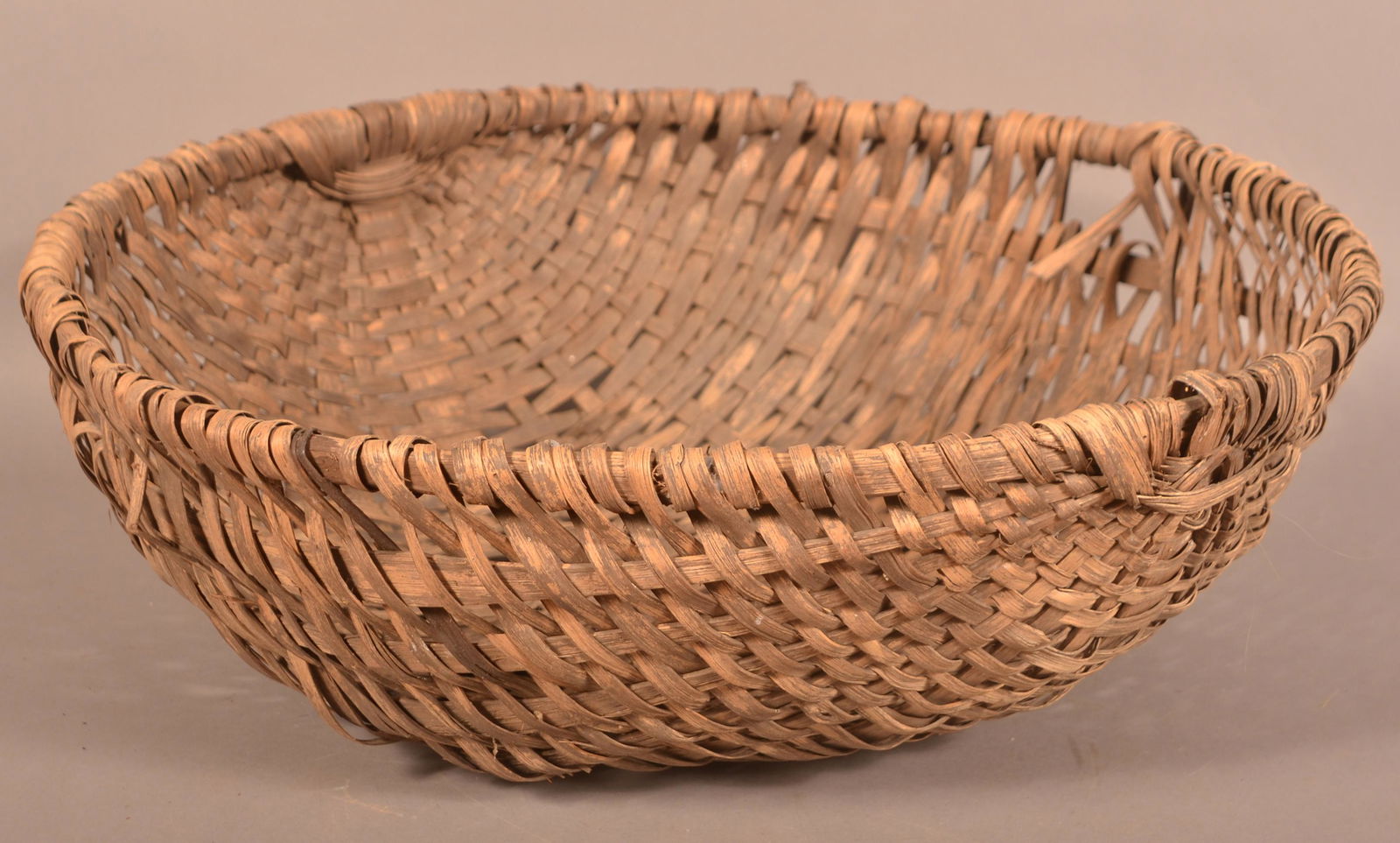 Antique Woven Gathering Field Basket (1 of 3)
