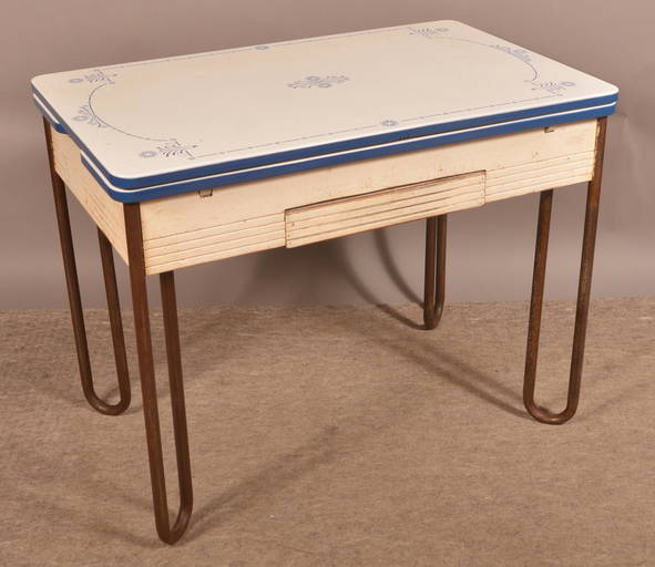 Vintage Enamel Top Kitchen Table