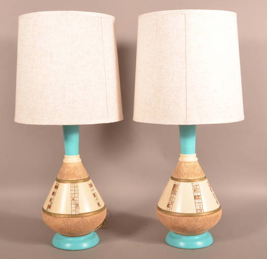 Mid Century Pottery Design Lamps