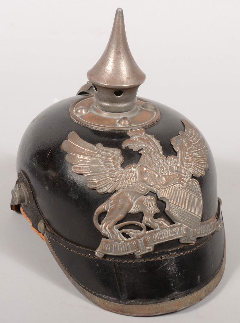 416 WW1 German spike helmet dated 1916 having a Baden Apr 28, 2012