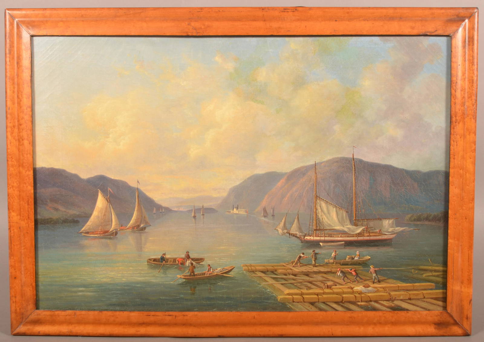 19th C. Hudson River Valley Oil Painting. Auction