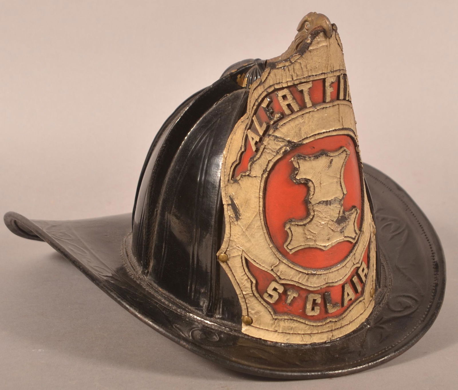 Cairns & Bros., Ny Leather Fireman's Helmet. Auction