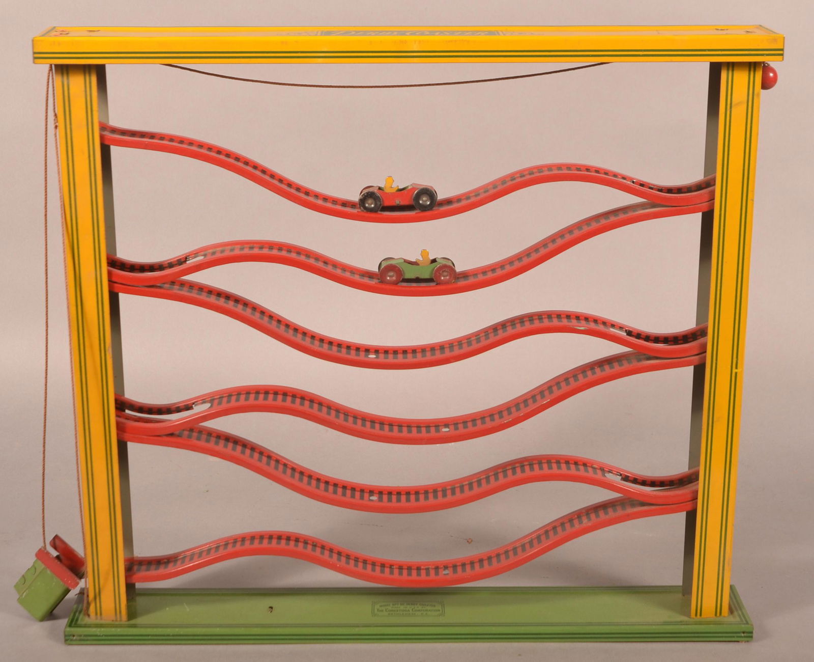 "Derby Coaster" Tin Litho Car Toy. (1 of 6)