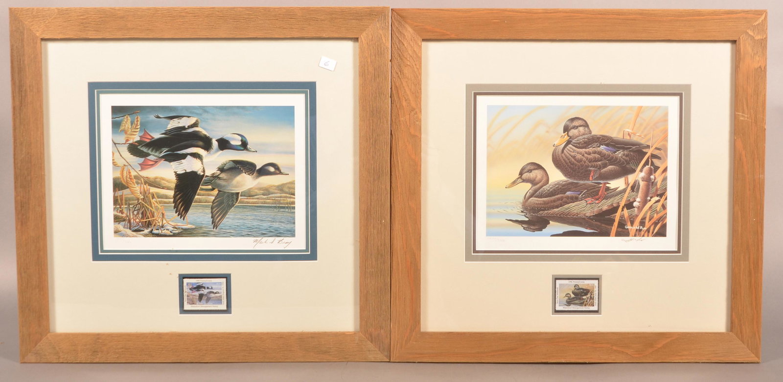 Four Framed Duck Stamps and Prints. (1 of 6)
