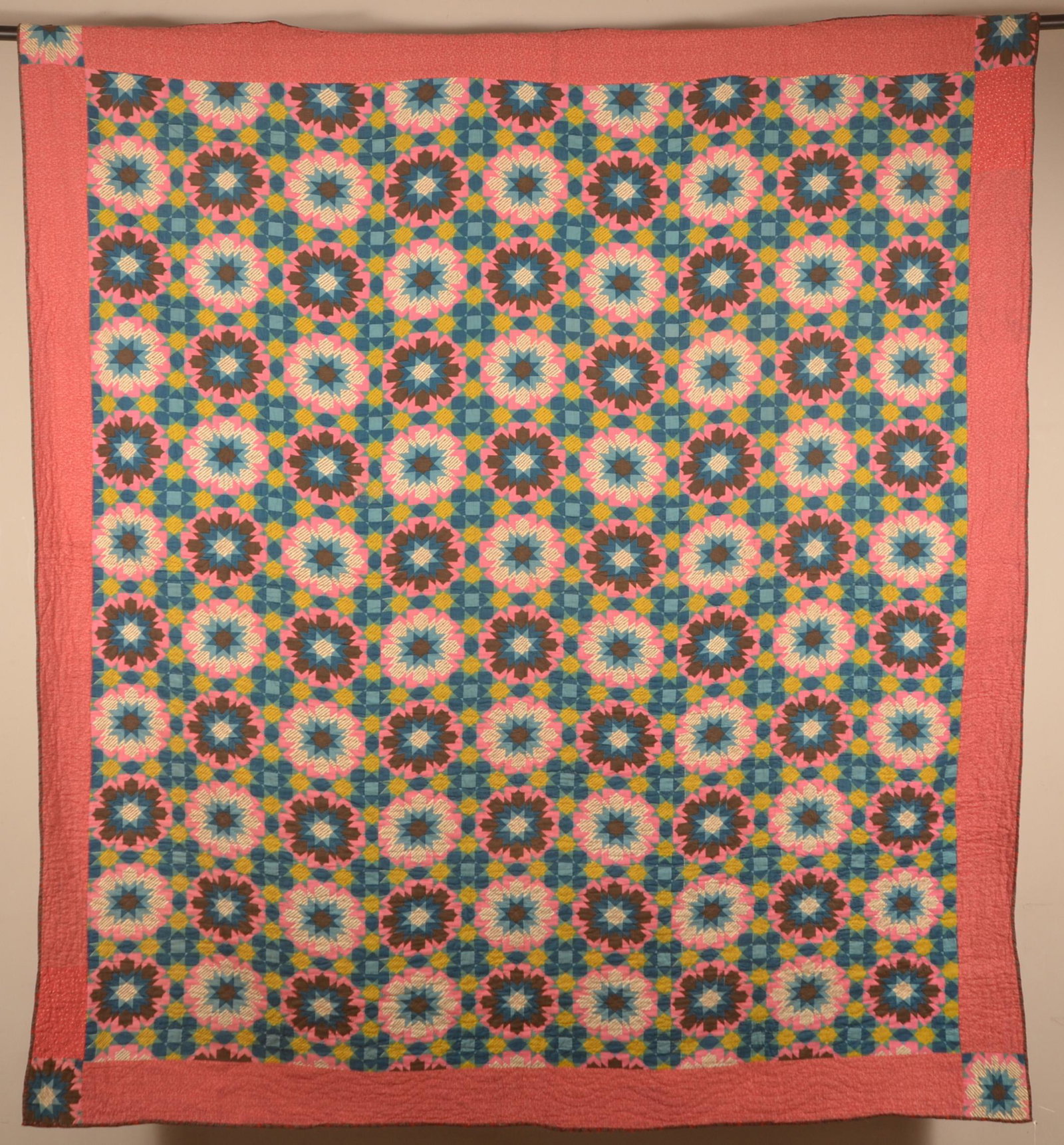 Antique/Vintage Printed Floral Pattern Quilt. (1 of 5)