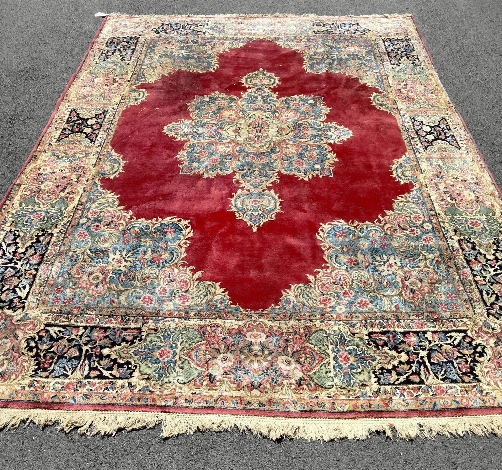 Floral Center Medallion Room Size Oriental Rug. Auction