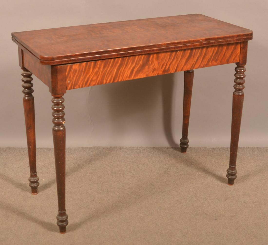 American Sheraton Figured Mahogany Game Table. (1 of 5)