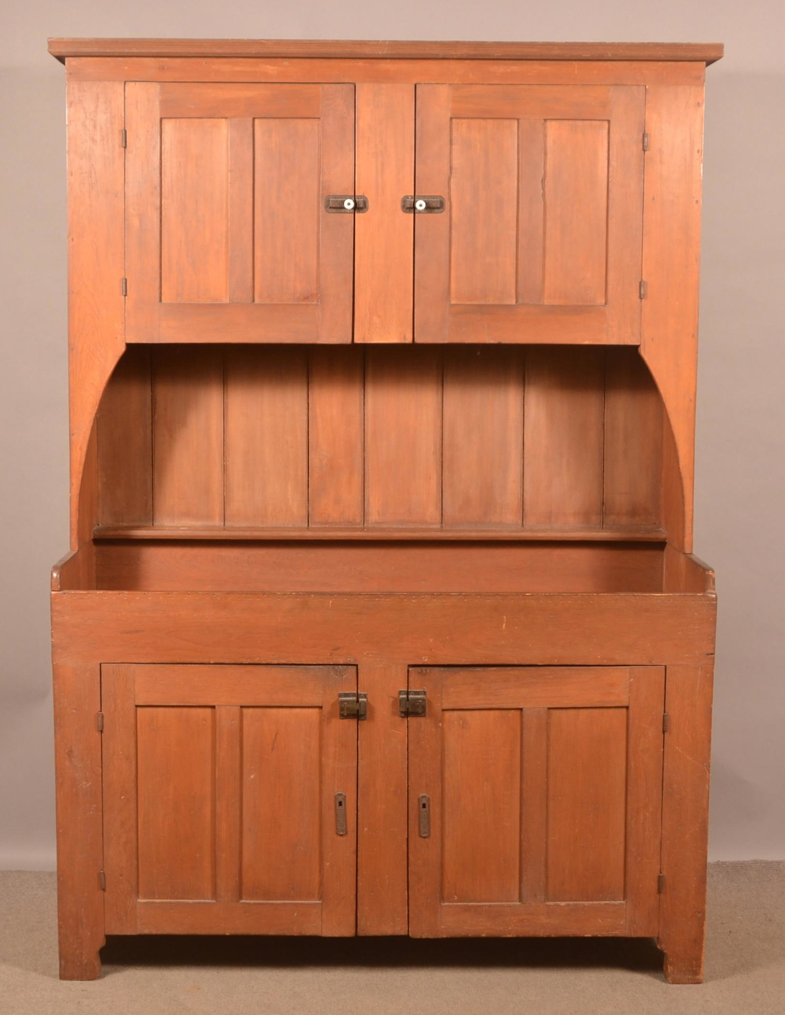 PA 19th Century Softwood Cupboard-Back Drysink. (1 of 4)